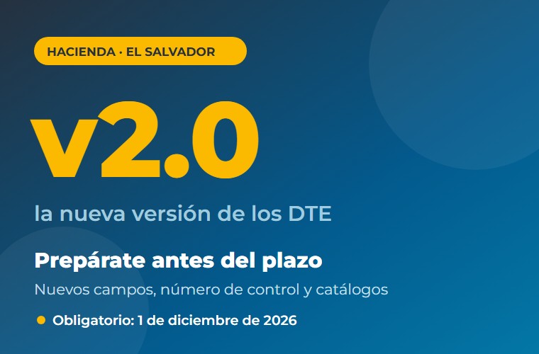 DTE versión 2.0 obligatorio desde el 1 de diciembre de 2026